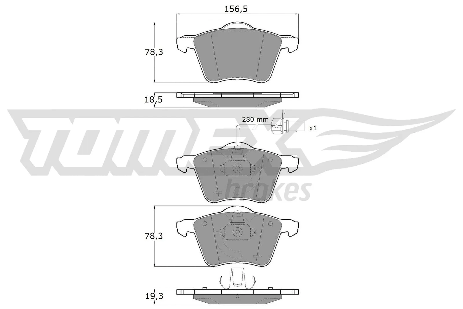 Brake Pad Set, disc brake (TX 13-58)