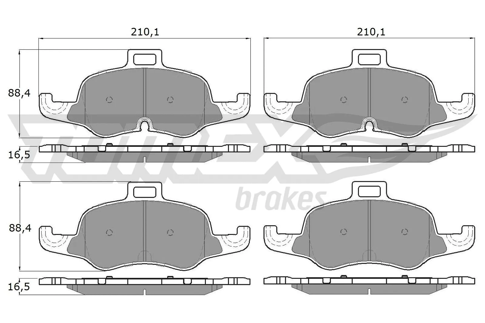 Brake Pad Set, disc brake (TX 18-61)