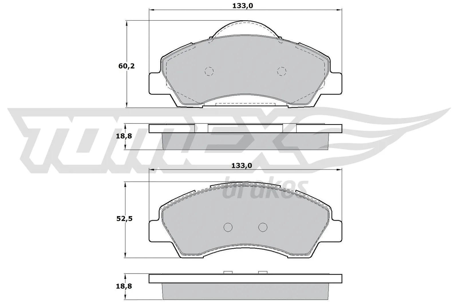 Brake Pad Set, disc brake (TX 17-28)