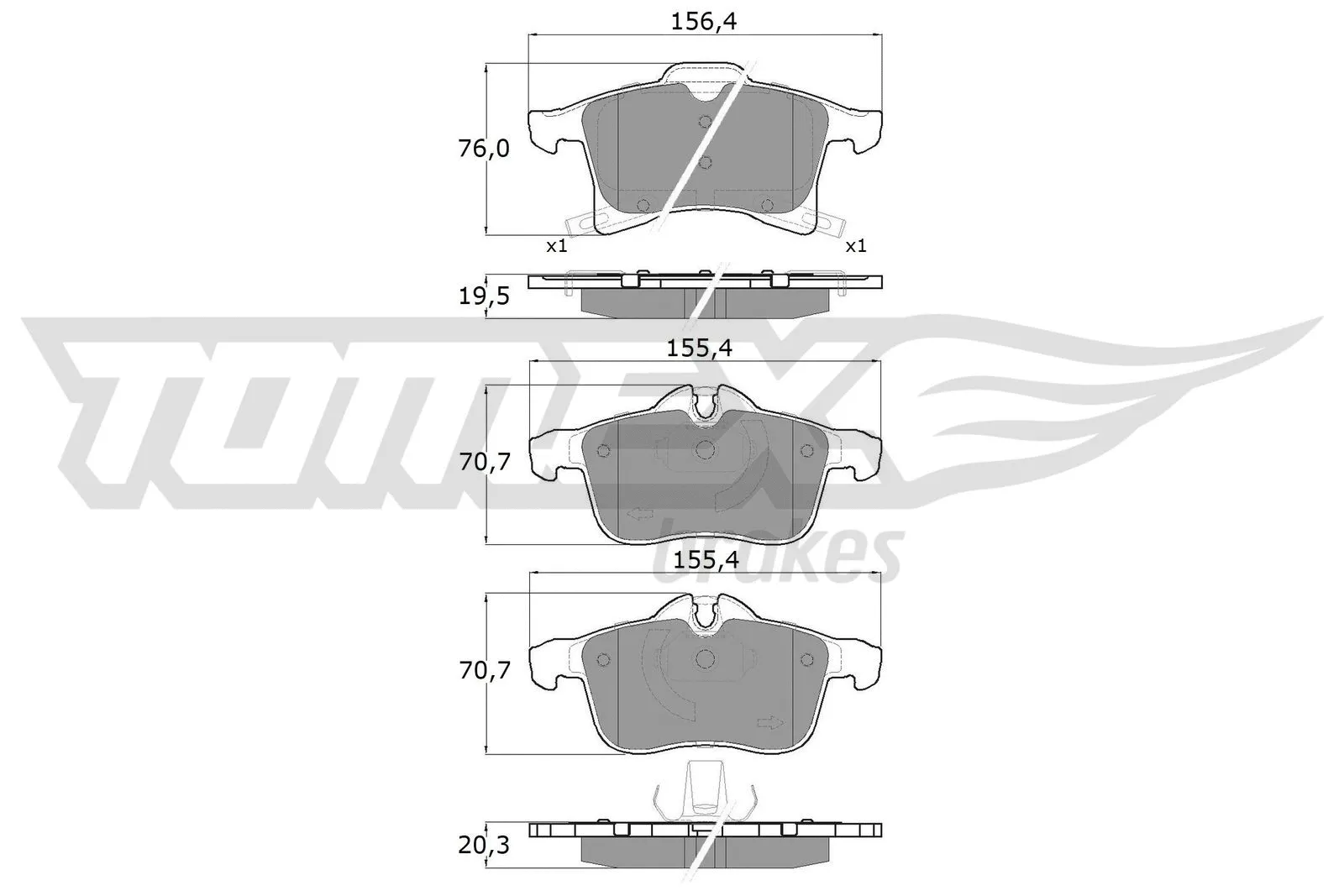 Brake Pad Set, disc brake (TX 13-00)
