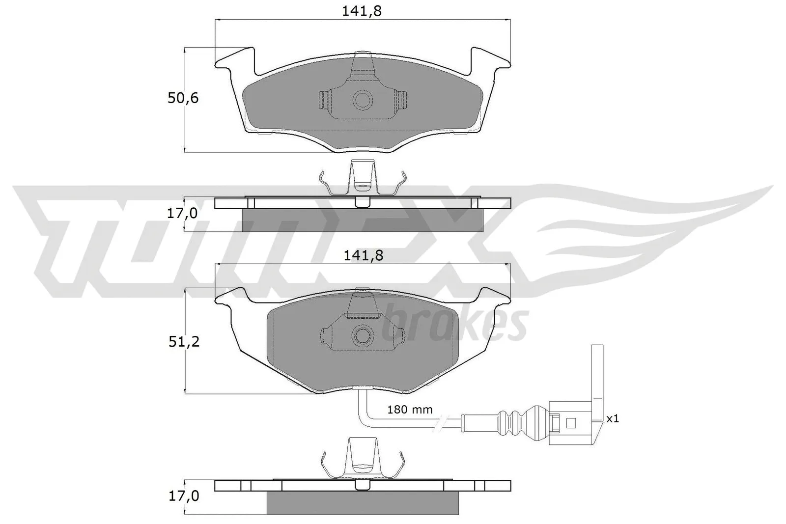 Brake Pad Set, disc brake (TX 14-78)