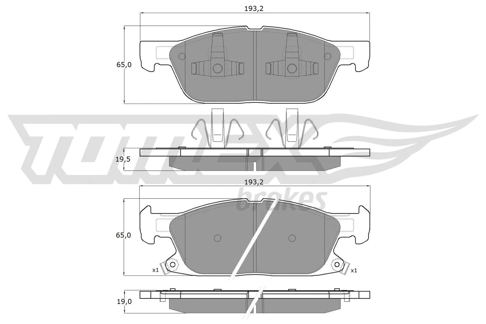 Brake Pad Set, disc brake (TX 18-39)