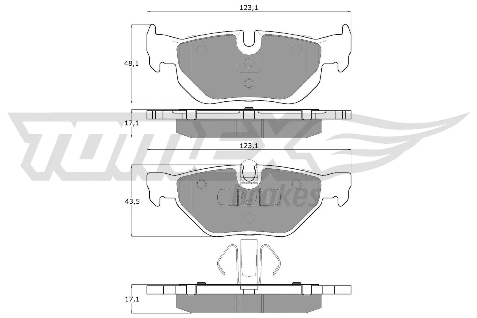 Brake Pad Set, disc brake (TX 14-36)