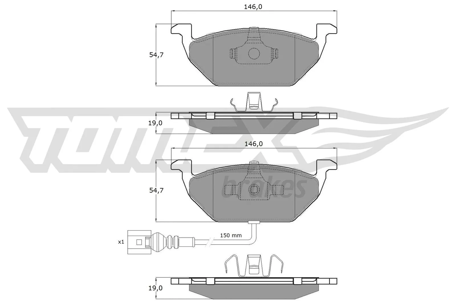 Brake Pad Set, disc brake (TX 12-11)