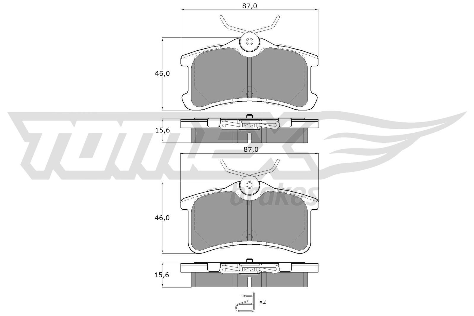 Brake Pad Set, disc brake (TX 13-65)