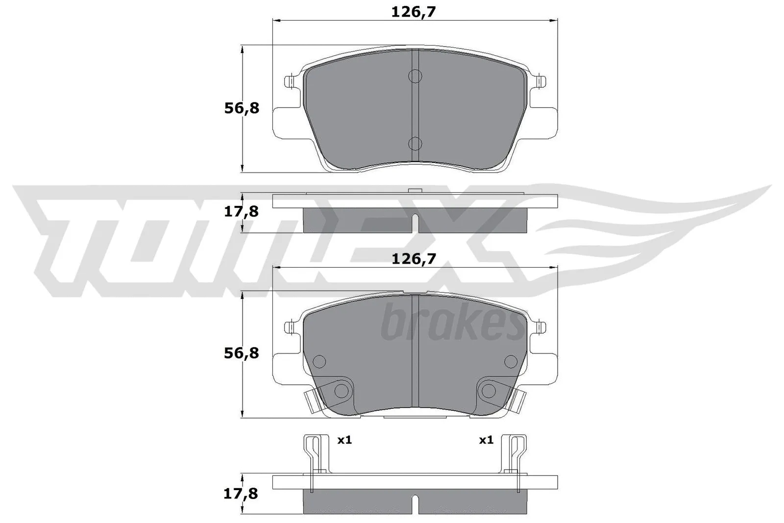 Brake Pad Set, disc brake (TX 17-91)