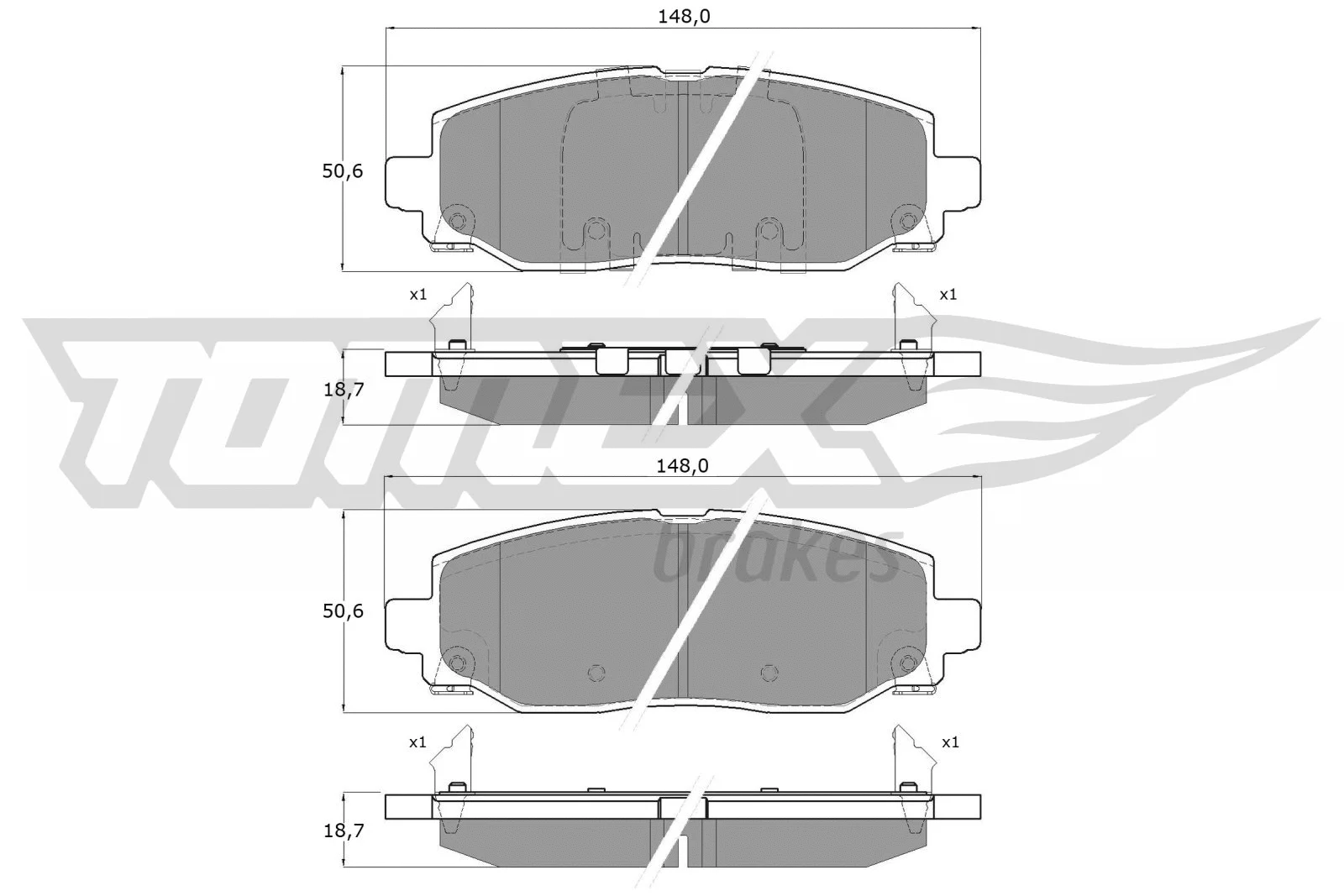 Brake Pad Set, disc brake (TX 60-04)