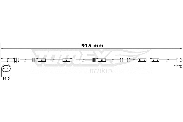 Warning Contact, brake pad wear (TX 31-19)
