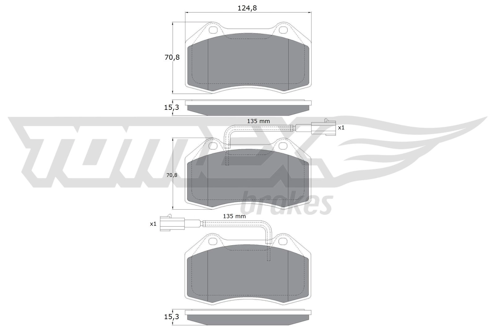 Brake Pad Set, disc brake (TX 16-731)
