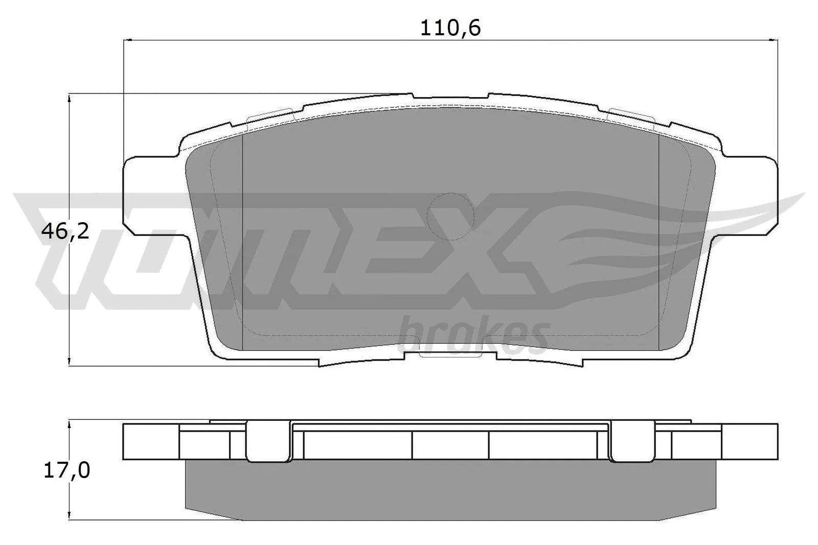 Brake Pad Set, disc brake (TX 17-43)