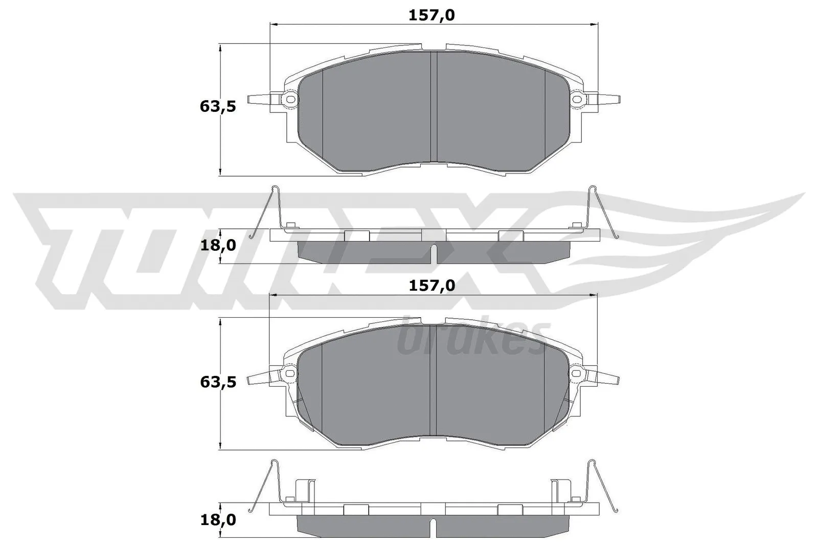 Brake Pad Set, disc brake (TX 15-54)