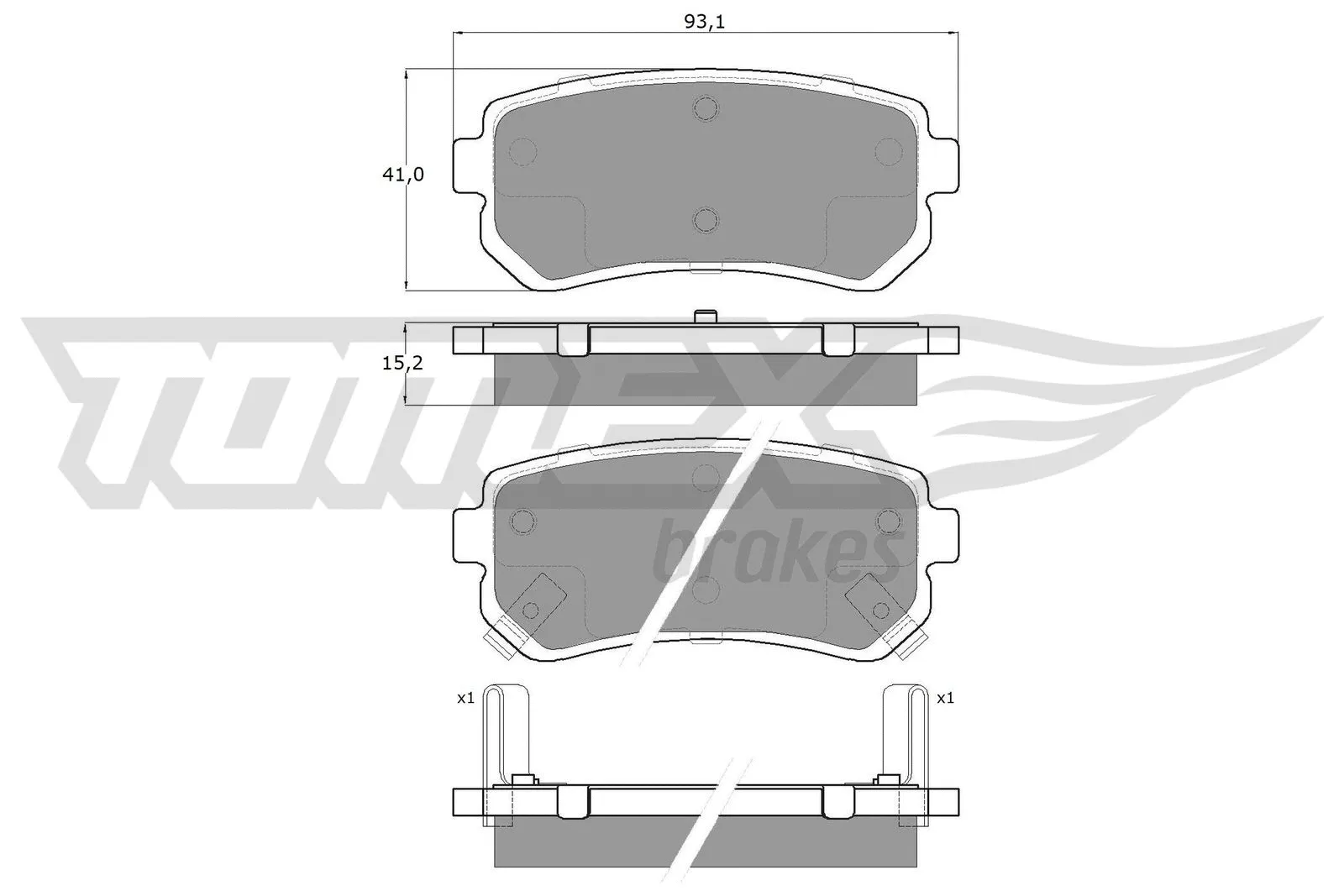 Brake Pad Set, disc brake (TX 15-66)