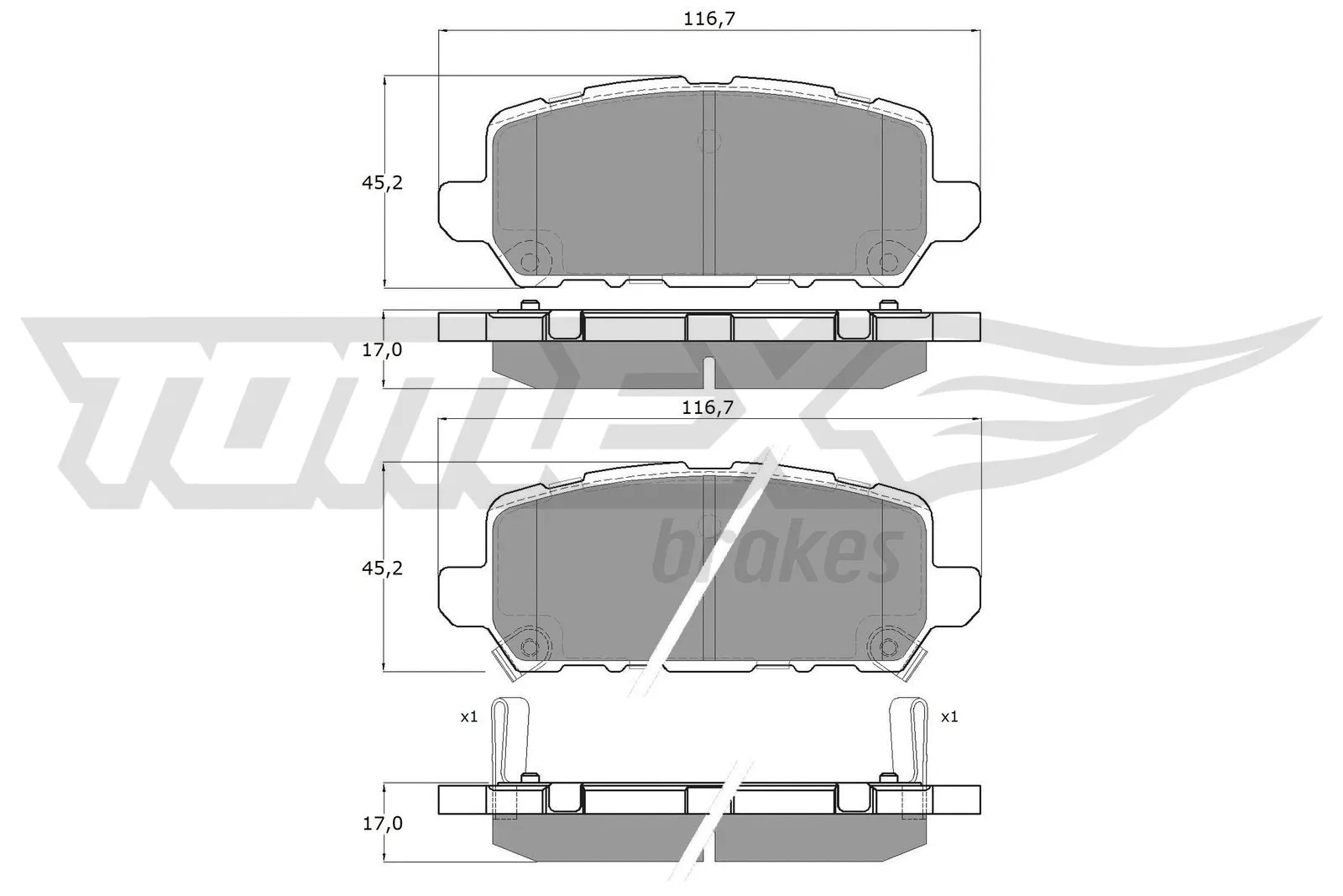 Brake Pad Set, disc brake (TX 19-99)