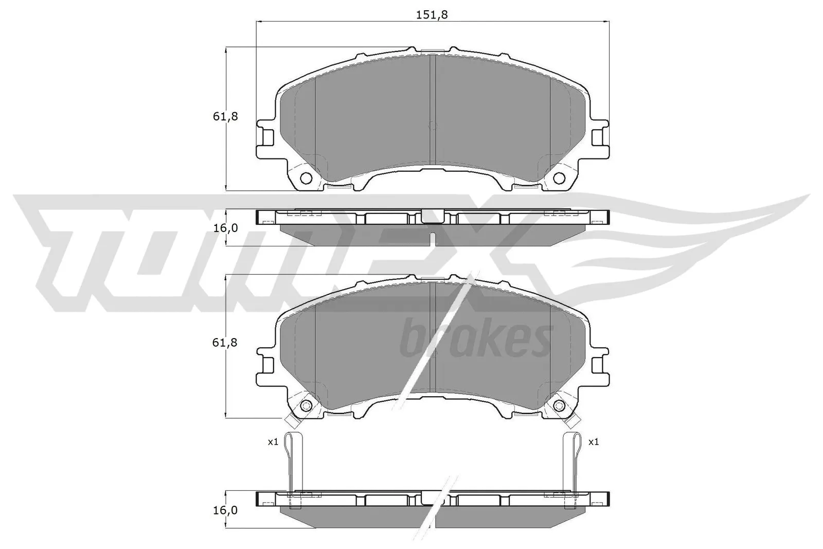 Brake Pad Set, disc brake (TX 18-99)