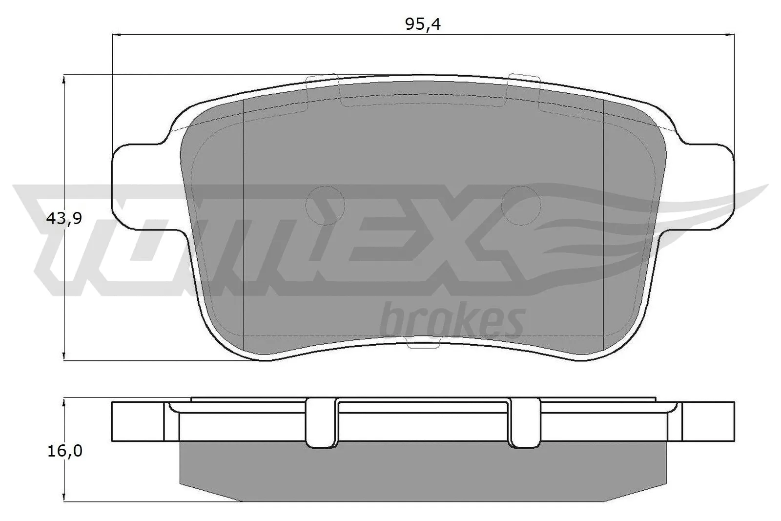 Brake Pad Set, disc brake (TX 15-85)
