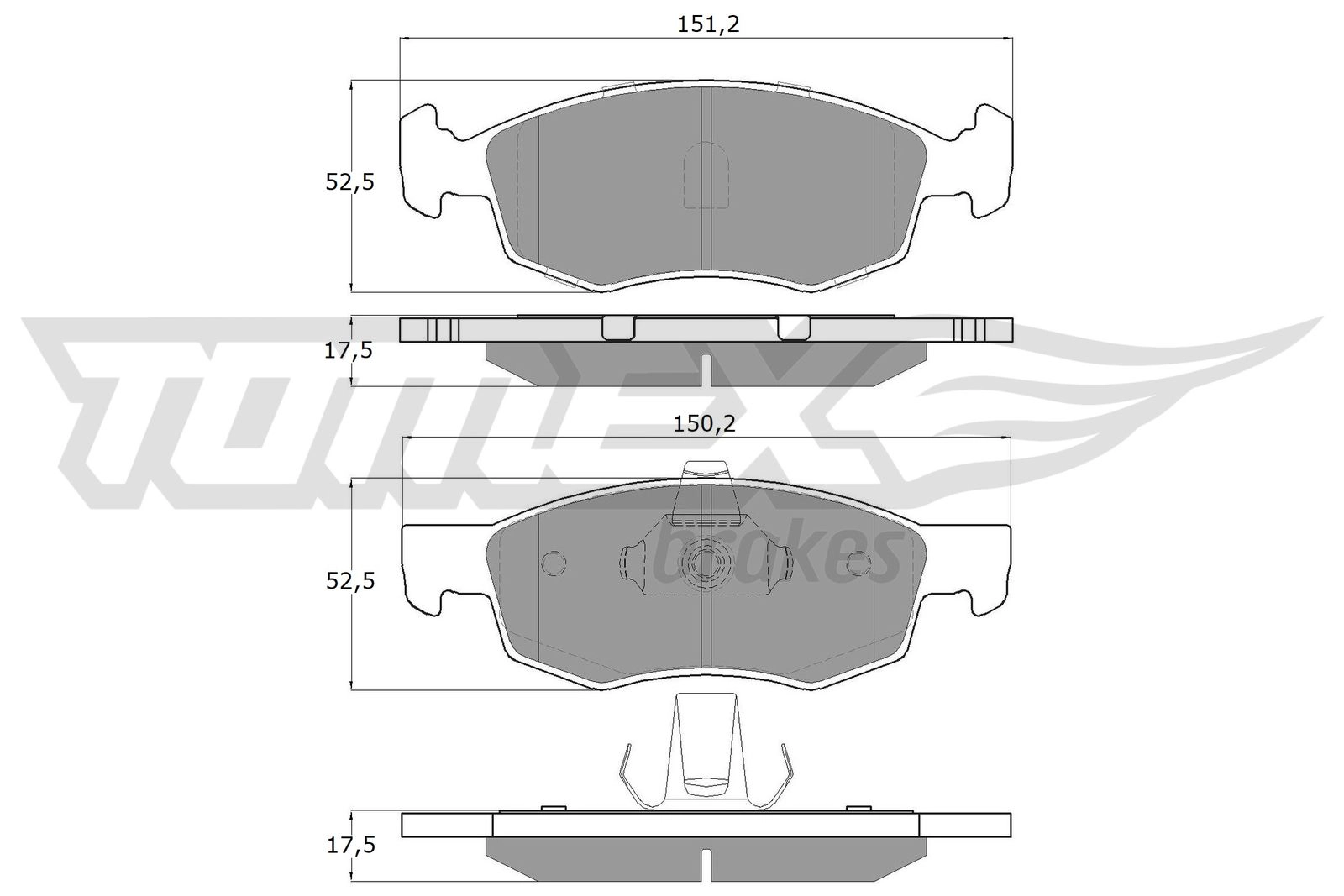 Brake Pad Set, disc brake (TX 16-61)