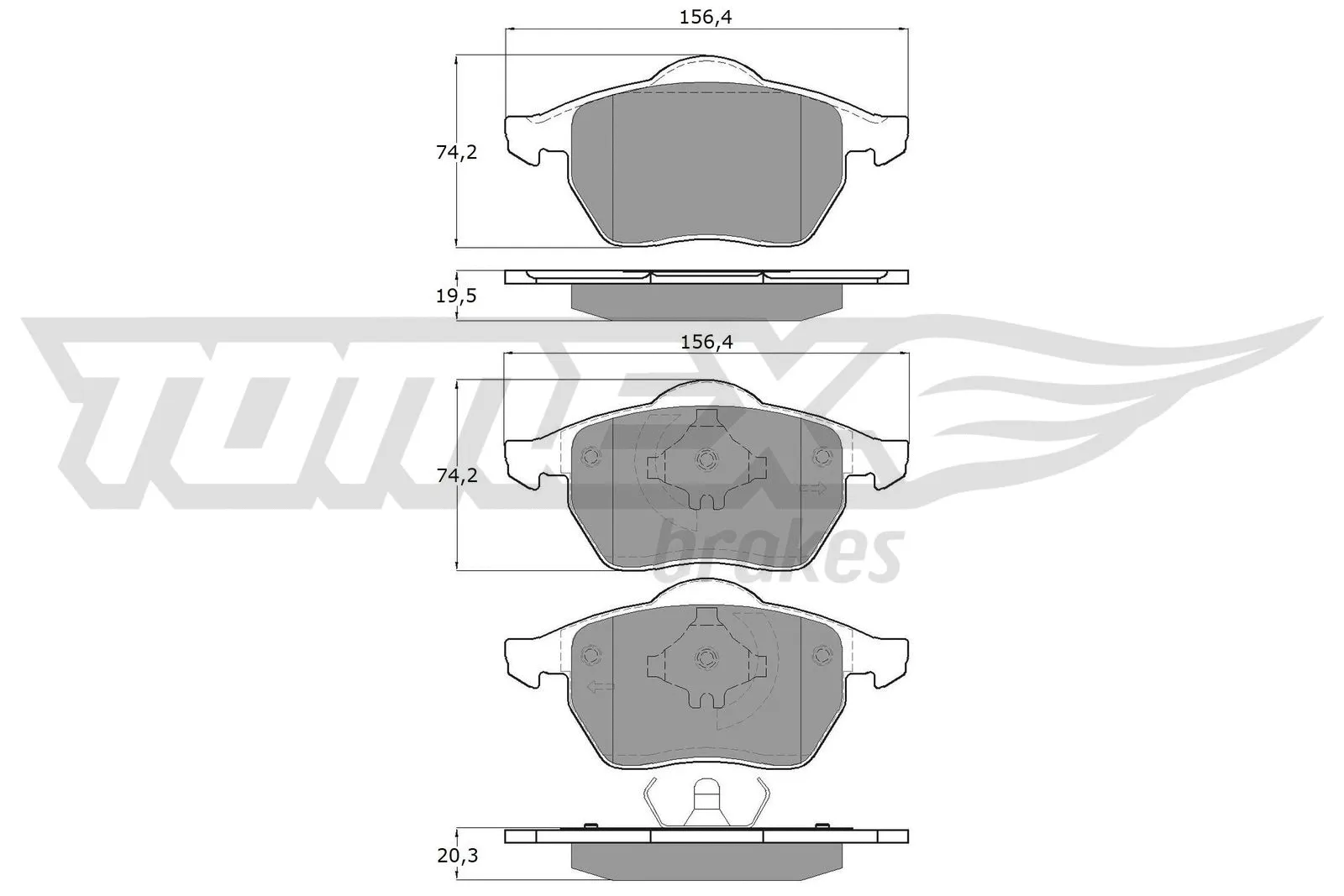 Brake Pad Set, disc brake (TX 16-54)