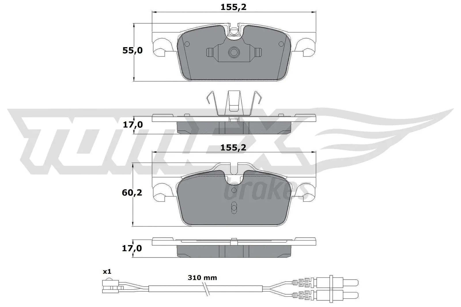 Brake Pad Set, disc brake (TX 17-31)
