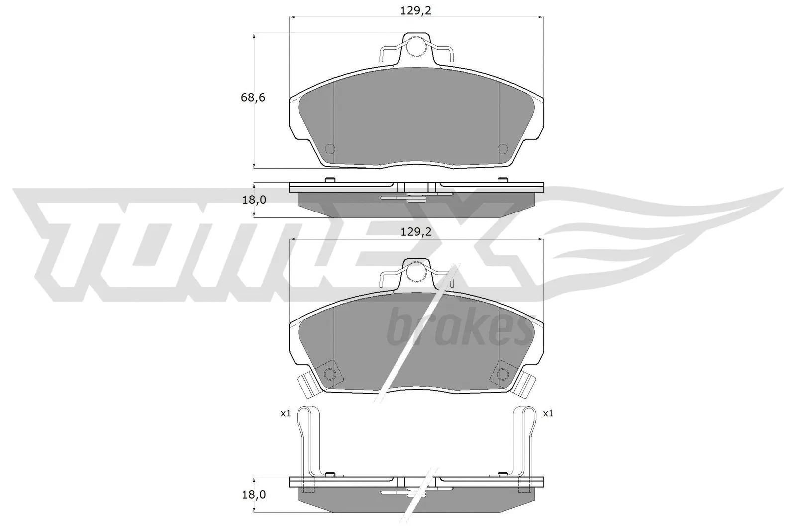 Brake Pad Set, disc brake (TX 11-51)