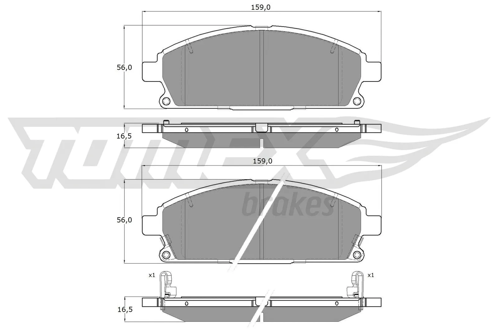 Brake Pad Set, disc brake (TX 14-20)