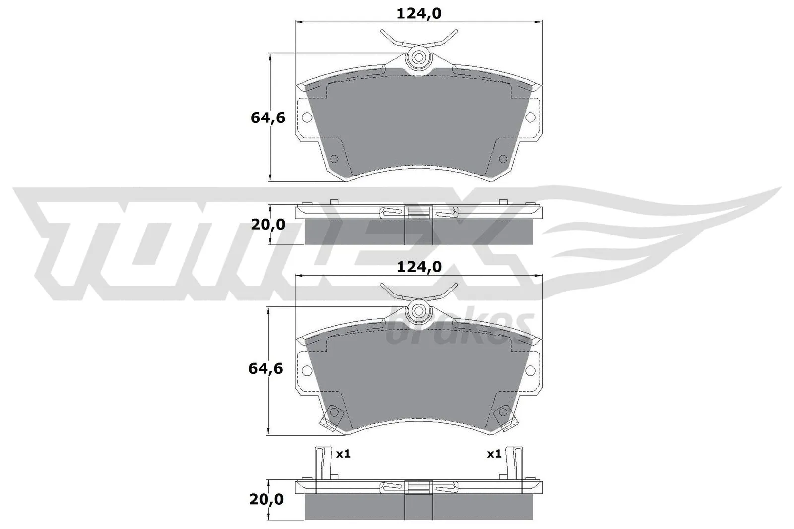 Brake Pad Set, disc brake (TX 14-97)