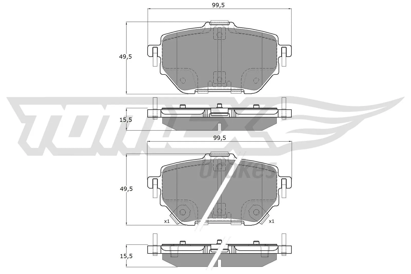 Brake Pad Set, disc brake (TX 19-84)