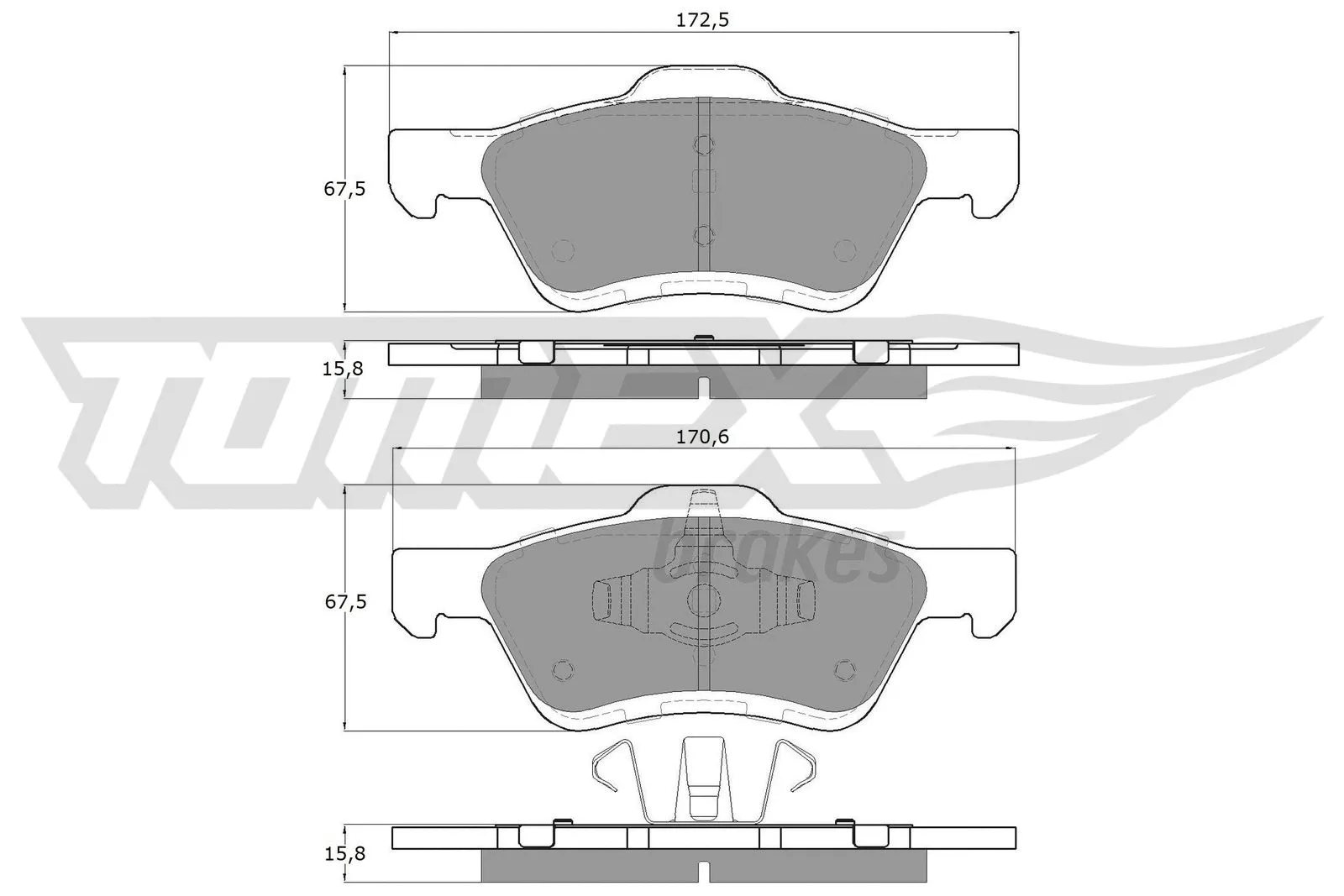 Brake Pad Set, disc brake (TX 18-94)