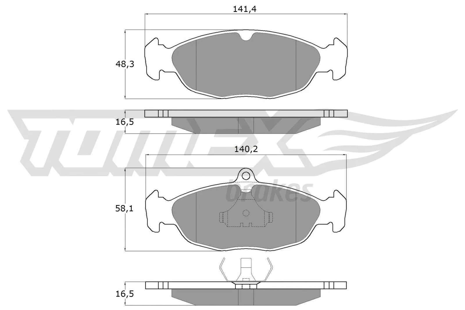 Brake Pad Set, disc brake (TX 10-49)