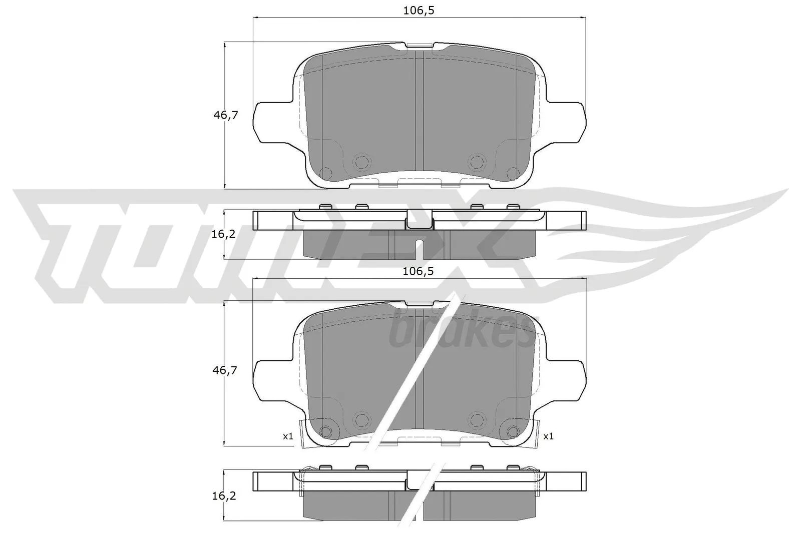 Brake Pad Set, disc brake (TX 19-11)