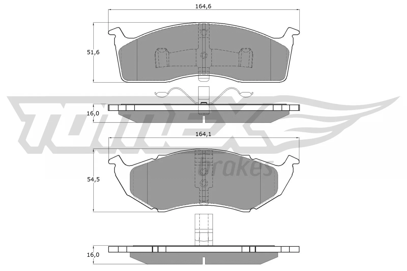 Brake Pad Set, disc brake (TX 15-34)