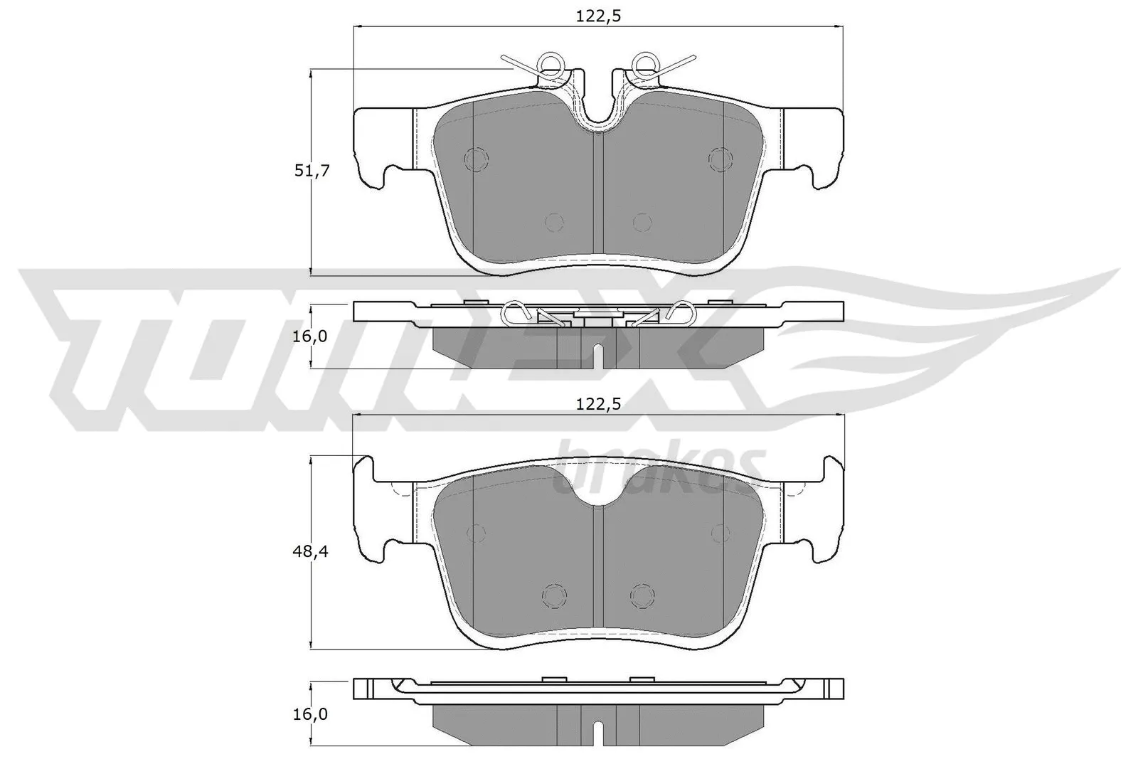 Brake Pad Set, disc brake (TX 18-87)