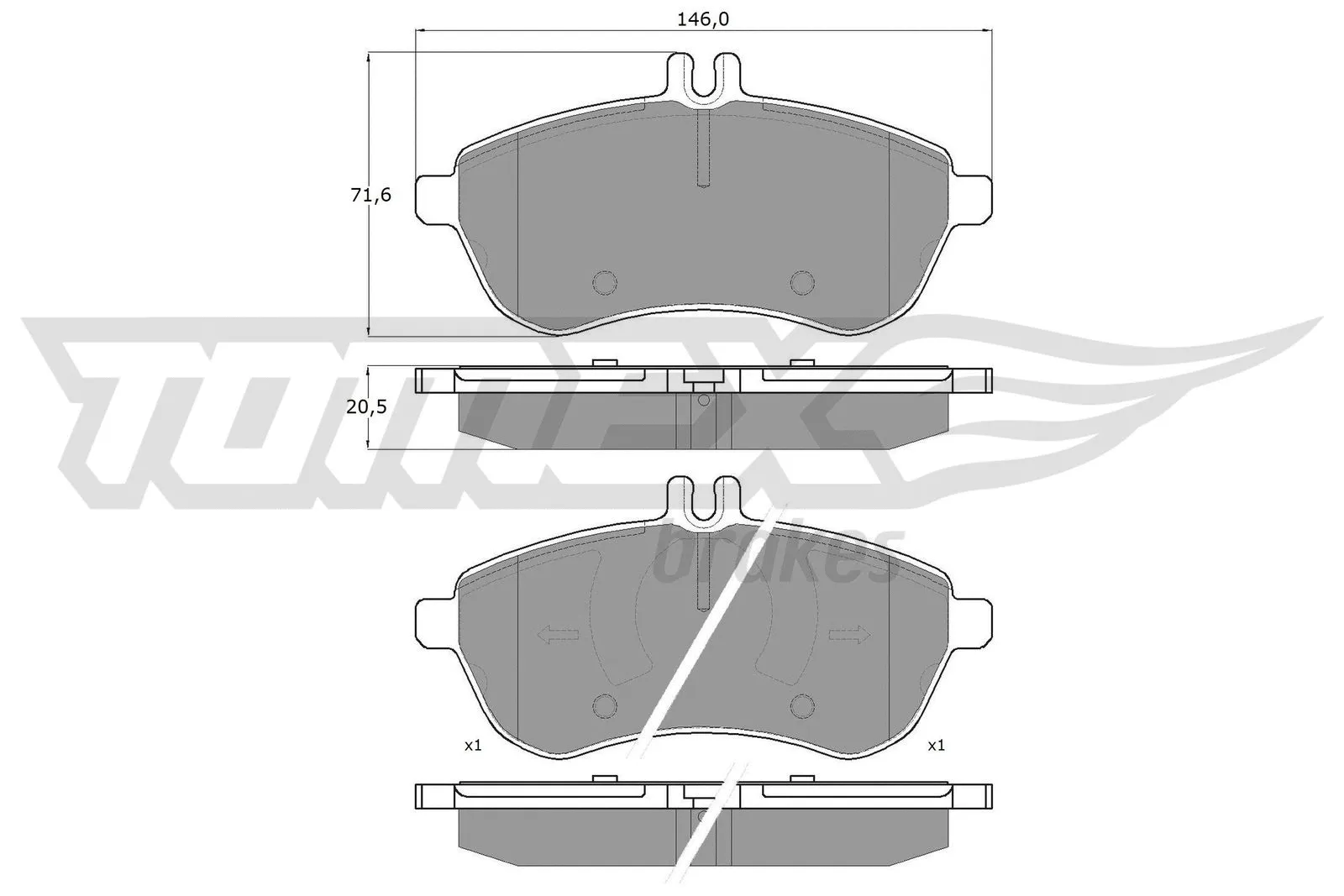 Brake Pad Set, disc brake (TX 16-02)