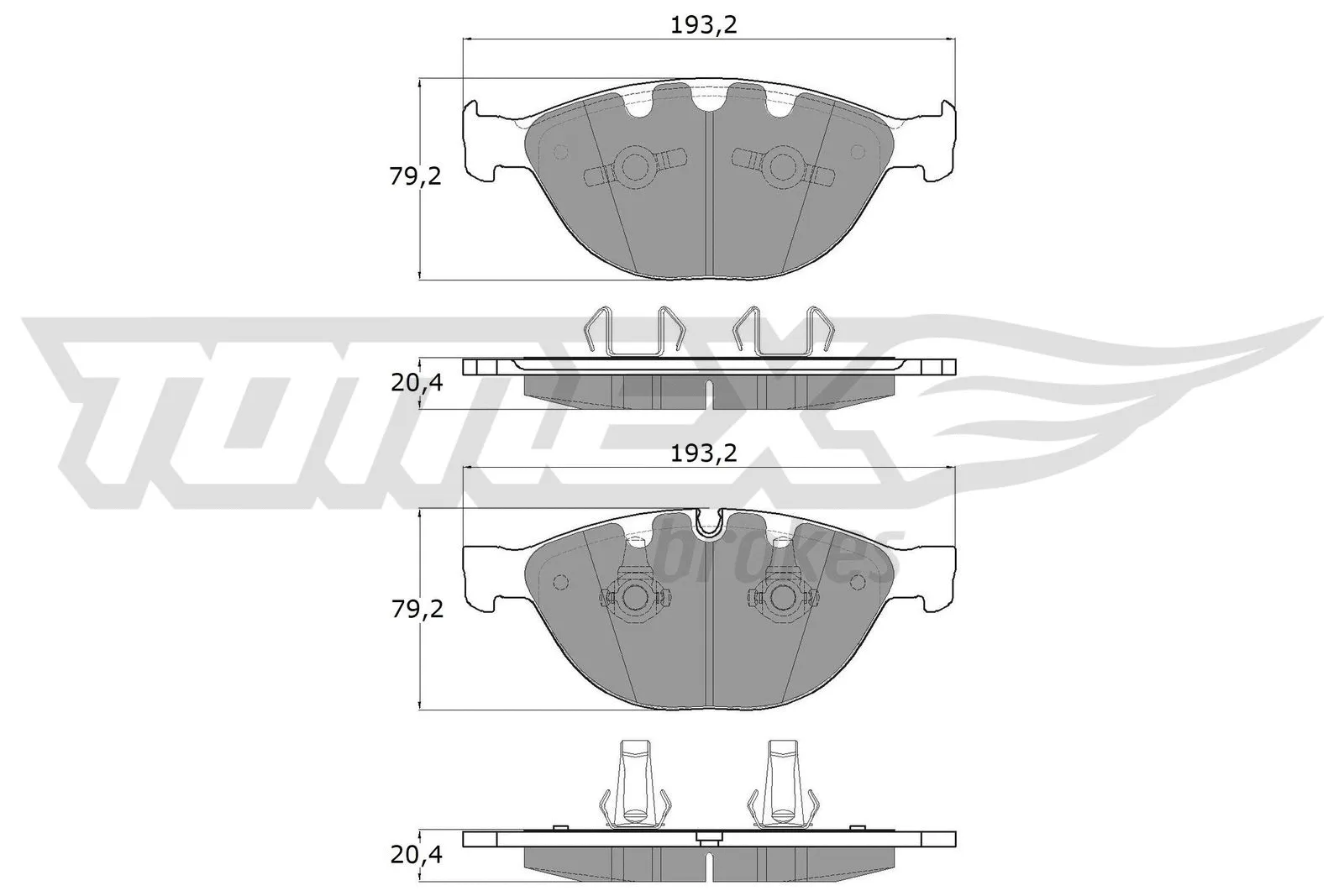 Brake Pad Set, disc brake (TX 17-37)