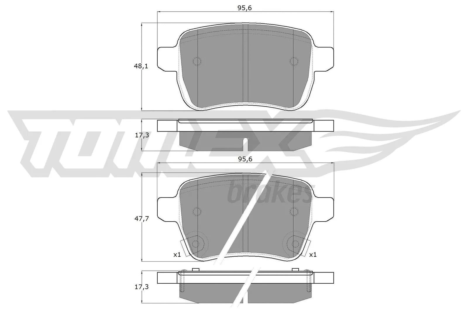 Brake Pad Set, disc brake (TX 17-94)