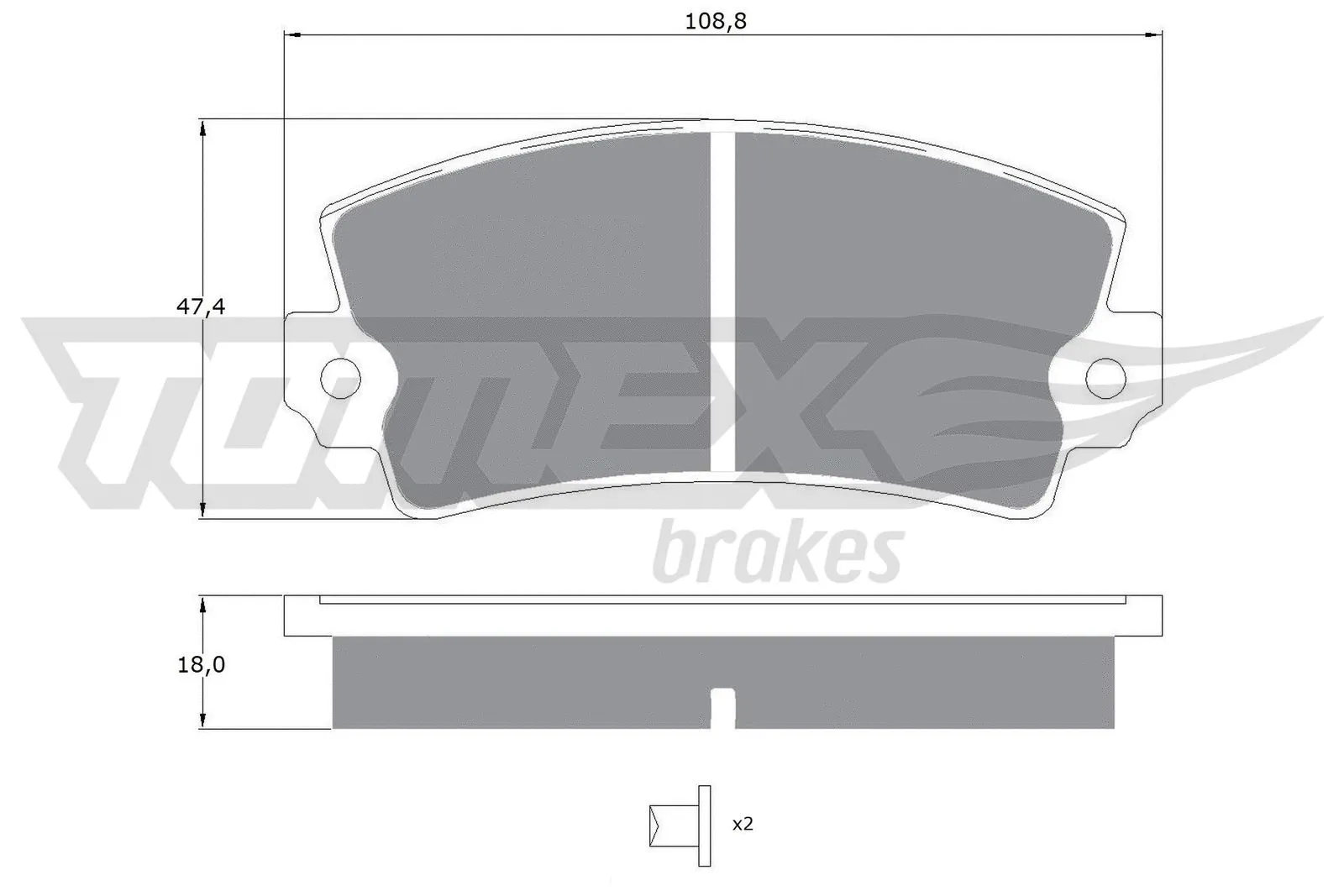 Brake Pad Set, disc brake (TX 10-434)