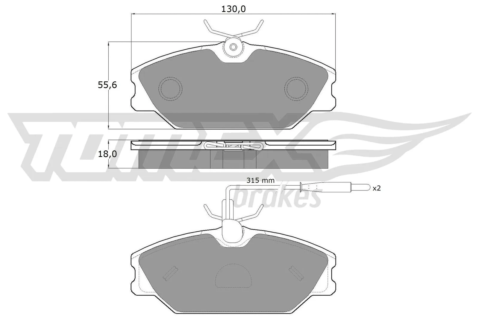 Brake Pad Set, disc brake (TX 10-76)