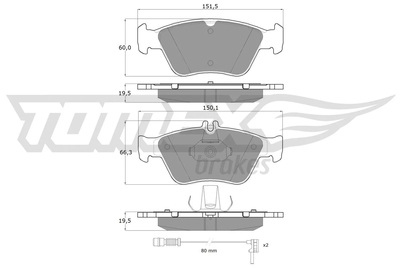 Brake Pad Set, disc brake (TX 11-471)