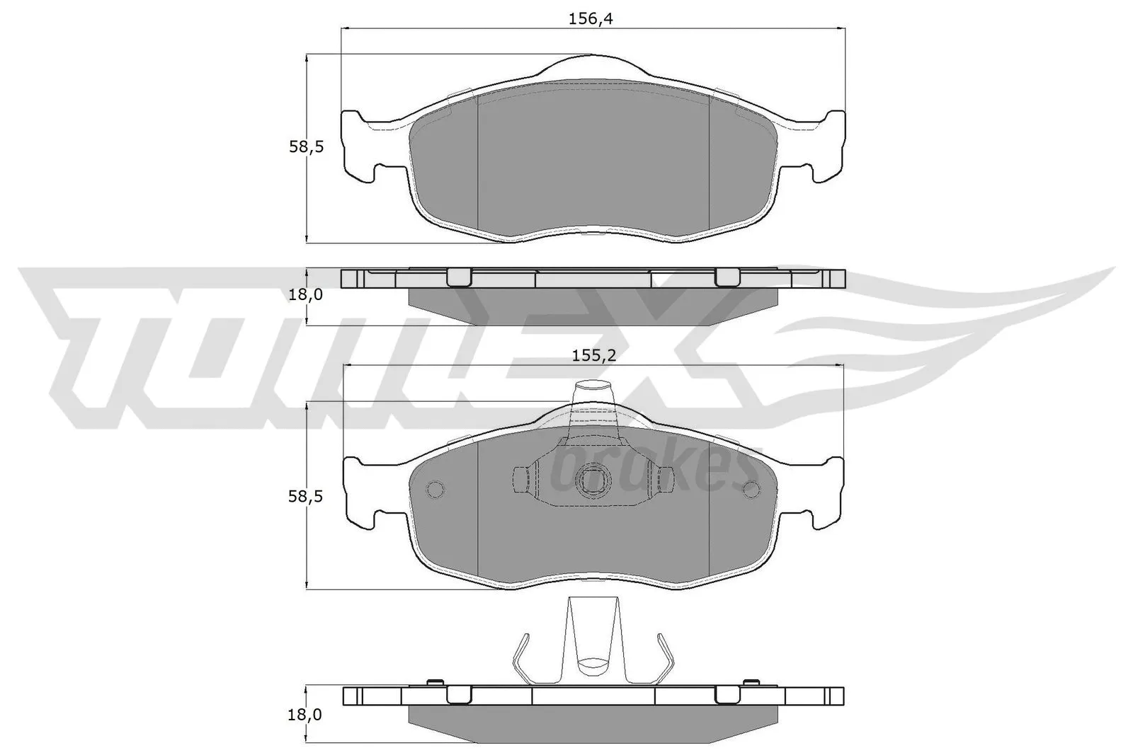 Brake Pad Set, disc brake (TX 11-19)