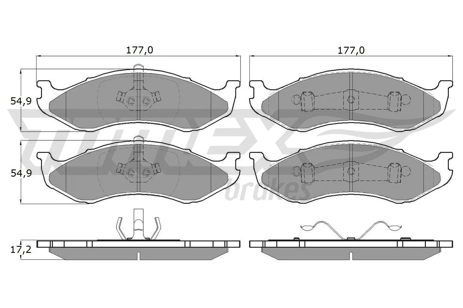 Brake Pad Set, disc brake (TX 12-09)