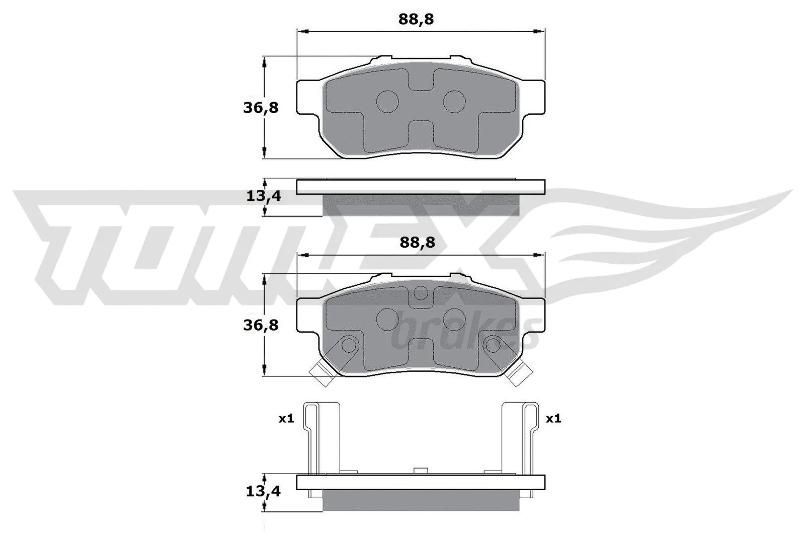 Brake Pad Set, disc brake (TX 17-22)