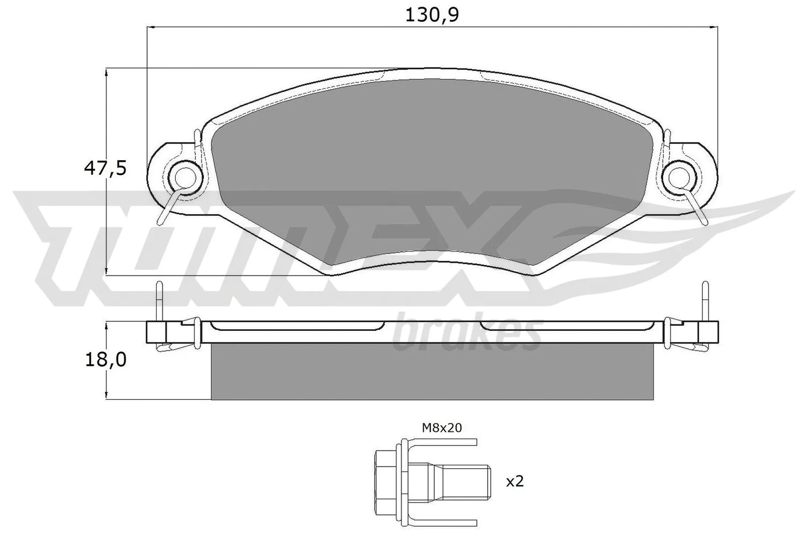 Brake Pad Set, disc brake (TX 12-15)