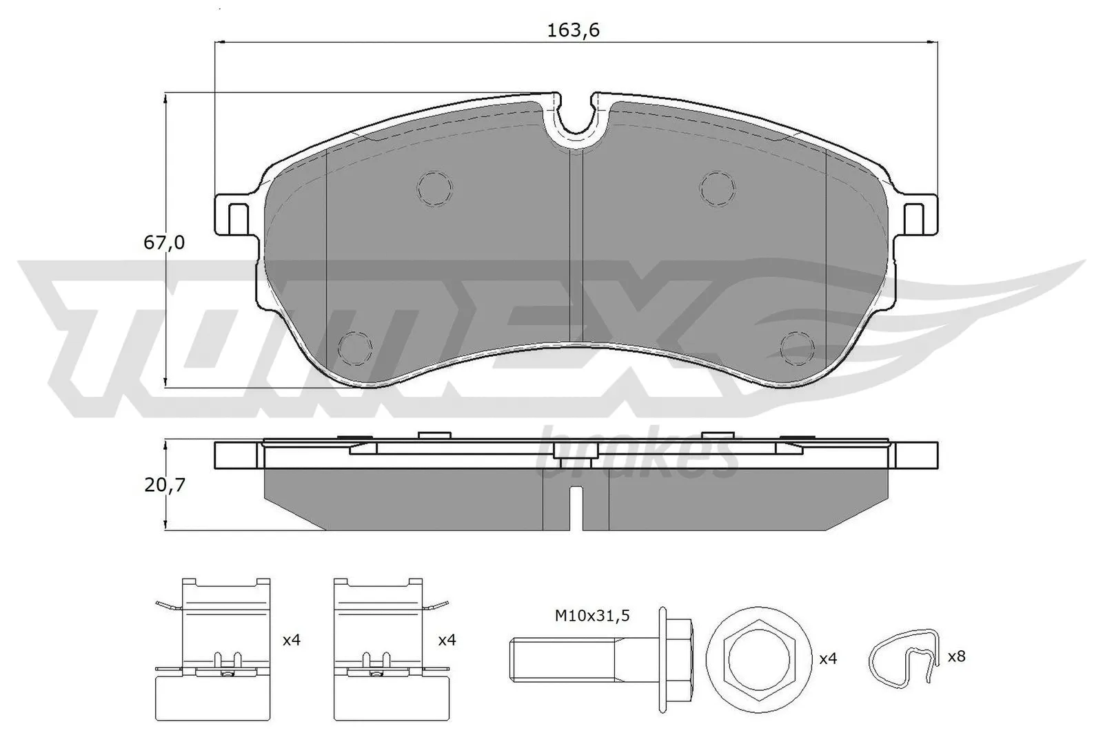 Brake Pad Set, disc brake (TX 18-58)