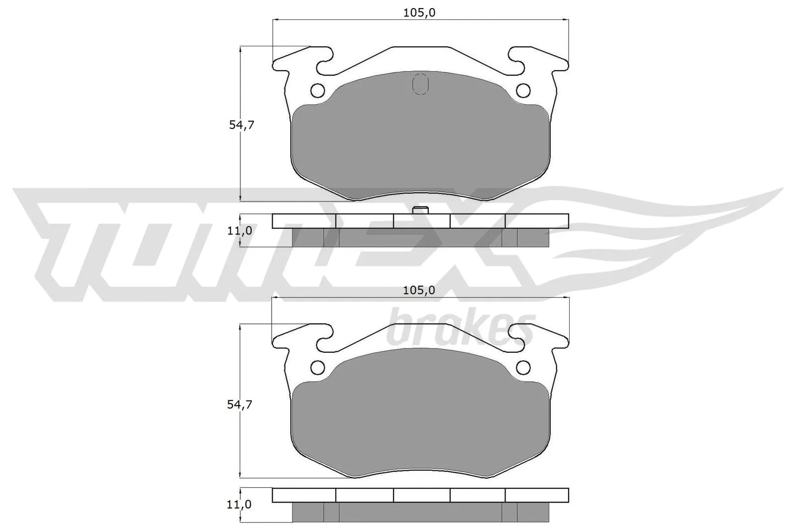Brake Pad Set, disc brake (TX 10-502)
