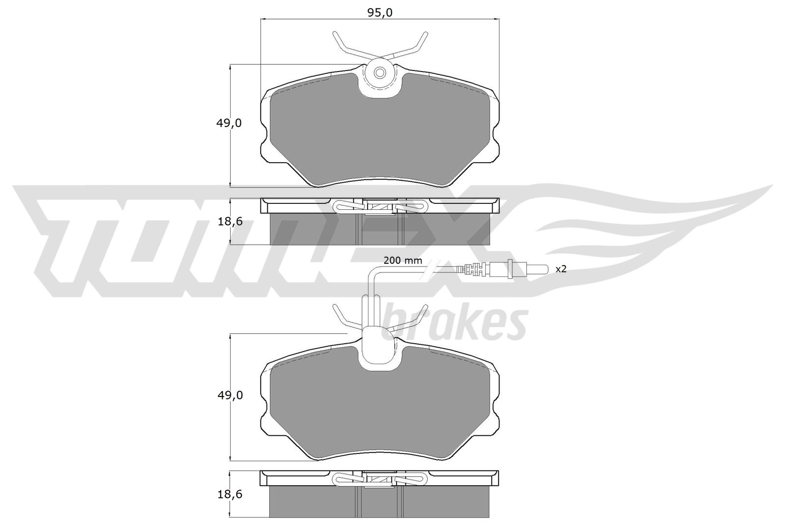 Brake Pad Set, disc brake (TX 10-44)