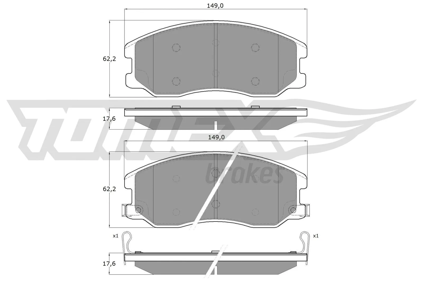 Brake Pad Set, disc brake (TX 16-42)