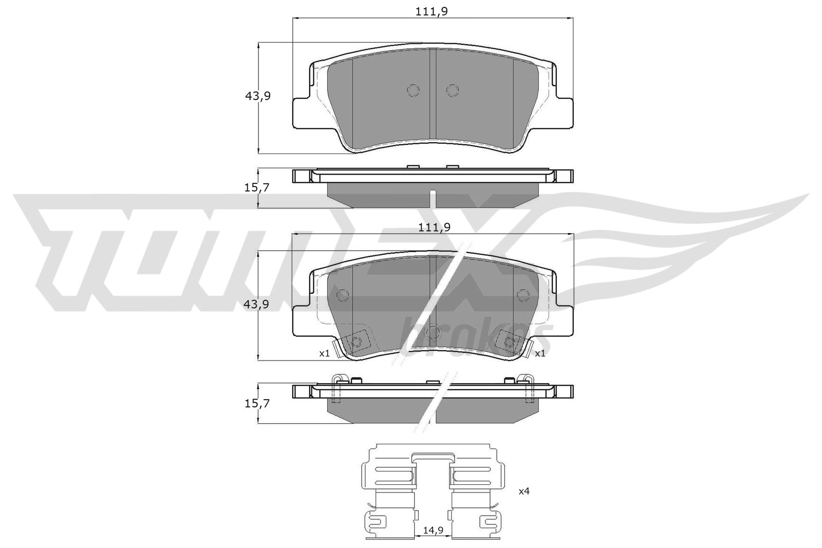 Brake Pad Set, disc brake (TX 60-26)