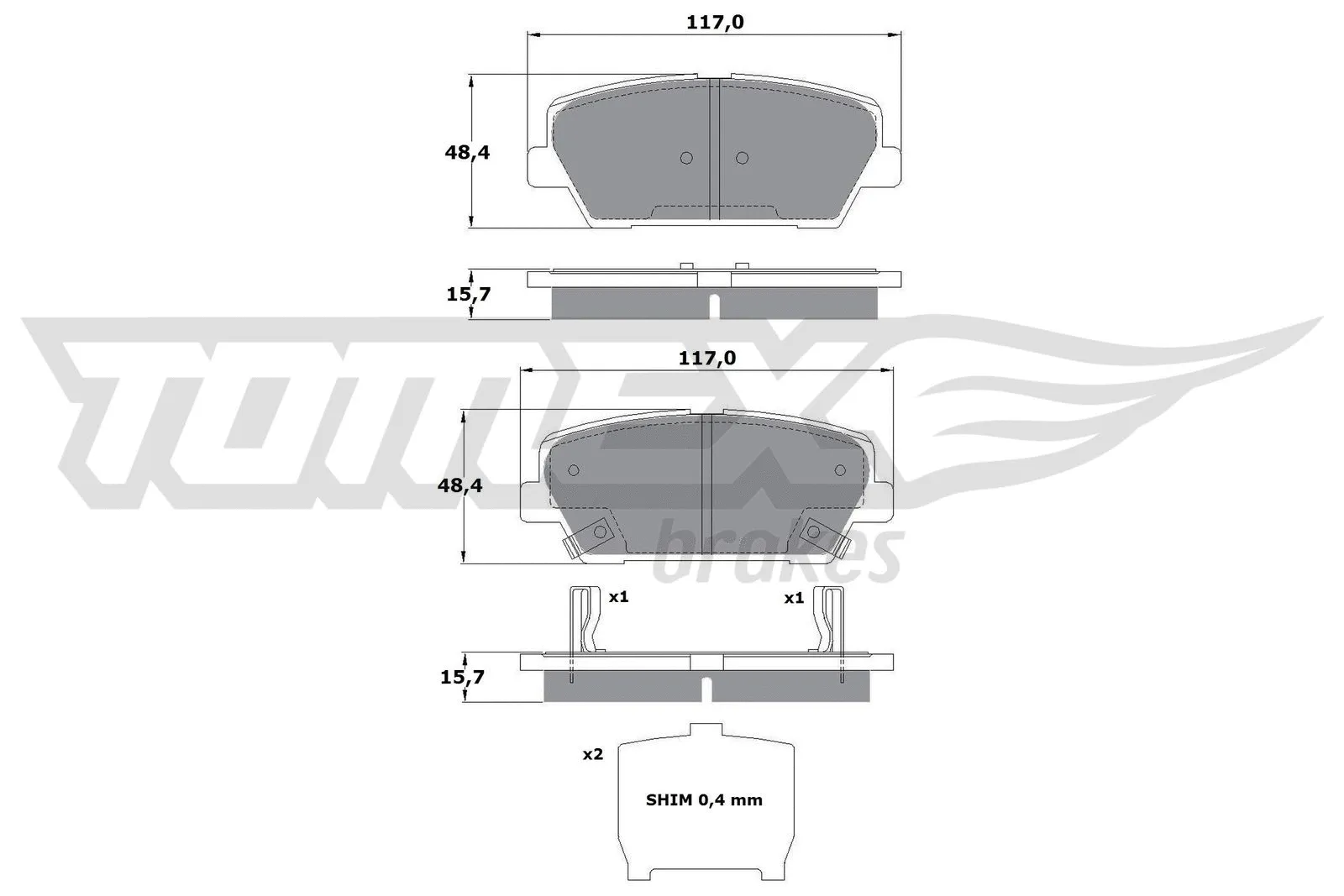 Brake Pad Set, disc brake (TX 17-45)