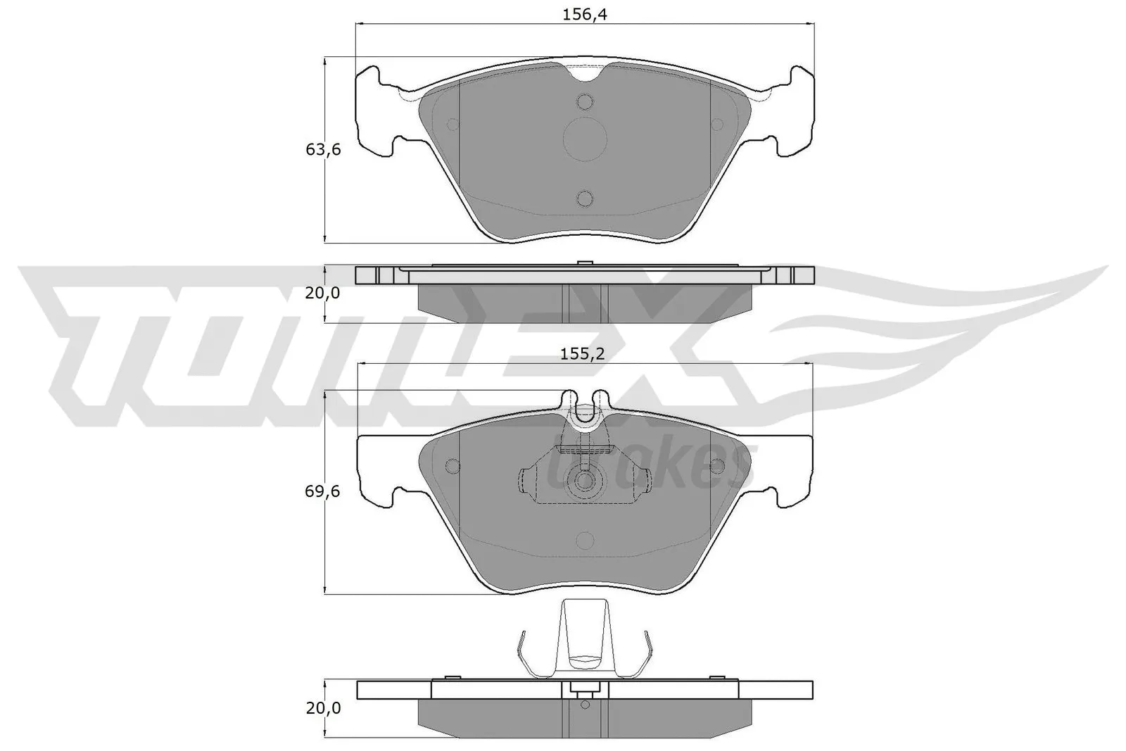 Brake Pad Set, disc brake (TX 12-82)