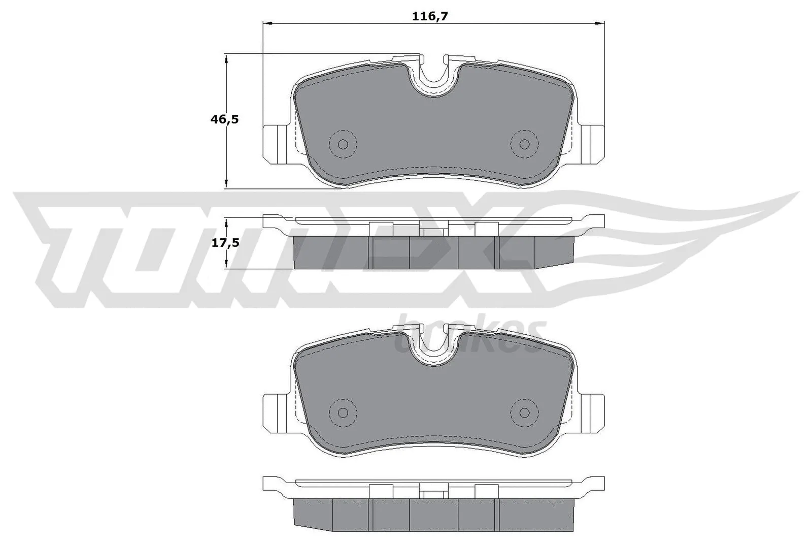 Brake Pad Set, disc brake (TX 17-72)