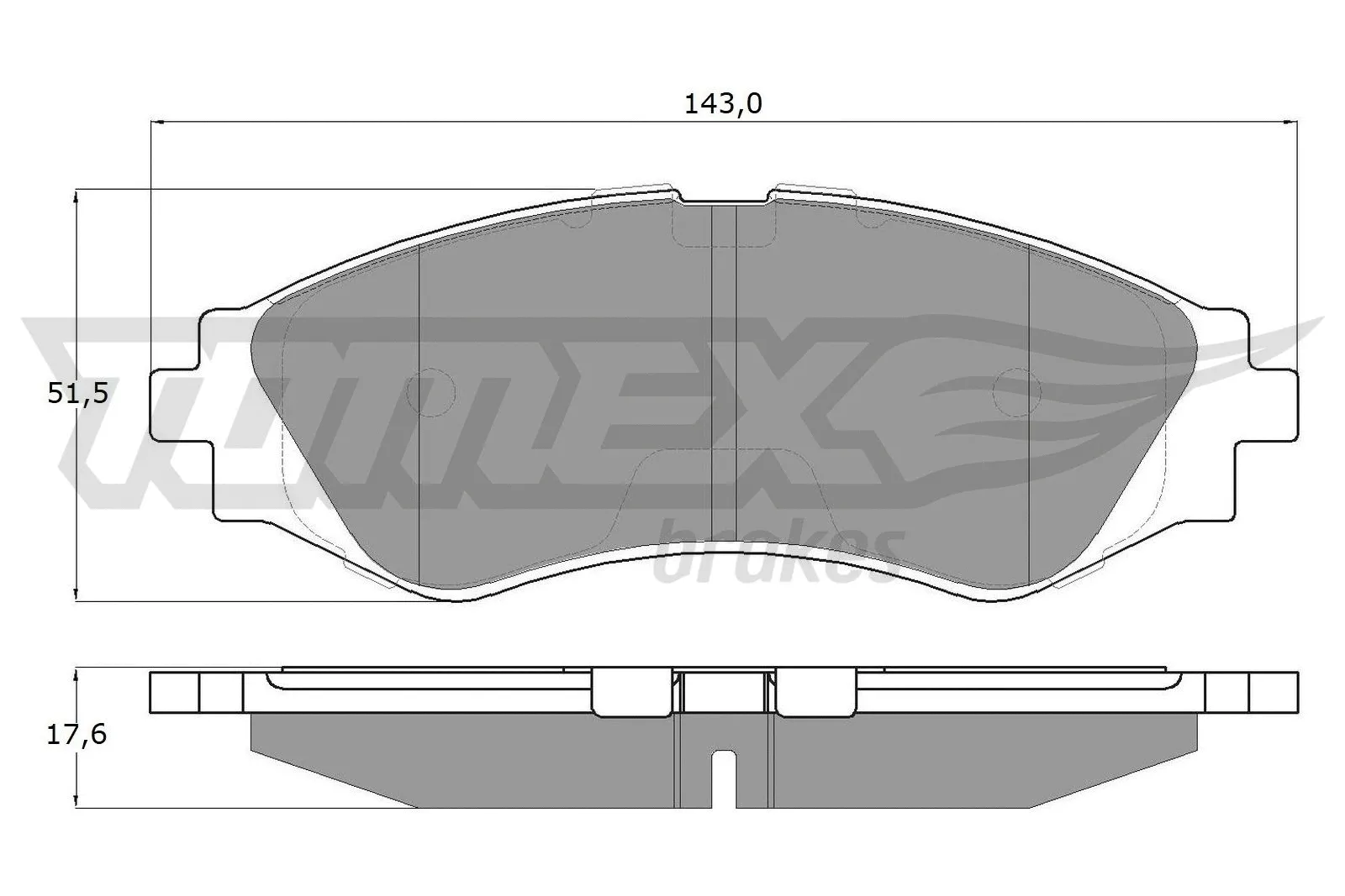 Brake Pad Set, disc brake (TX 10-74)
